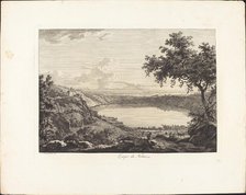 Lago di Nemi, 1792. Creator: Albert Christoph Dies.