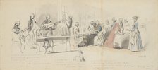 Tea Party at the Prince de Conti's, mid-19th century. Creator: Henry Bonaventure Monnier.