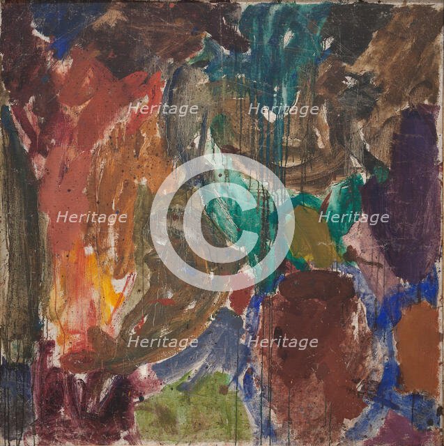 Dante and Vergil in the Underworld;Study after a painting by Delacroix, 1894-1932. Creator: Edvard Weie.