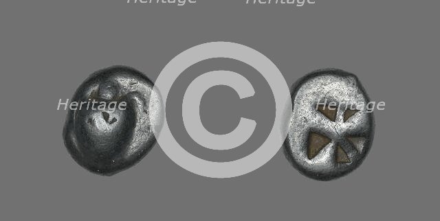 Stater (Coin) Depicting a Sea Turtle, 600-550 BCE. Creator: Unknown.