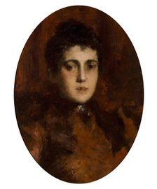 Portrait of Countess Sofia Nikolayevna Golitsyna (1851-1925), née Delyanova. Creator: Trubetskoy (Troubetzkoy), Prince Pavel Petrovich (1866-1938).