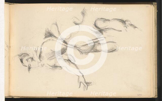 Study of the Allegorical Figure France in Rubens' "The Exchange of the Two Princesses", 1882/1885. Creator: Paul Cezanne.