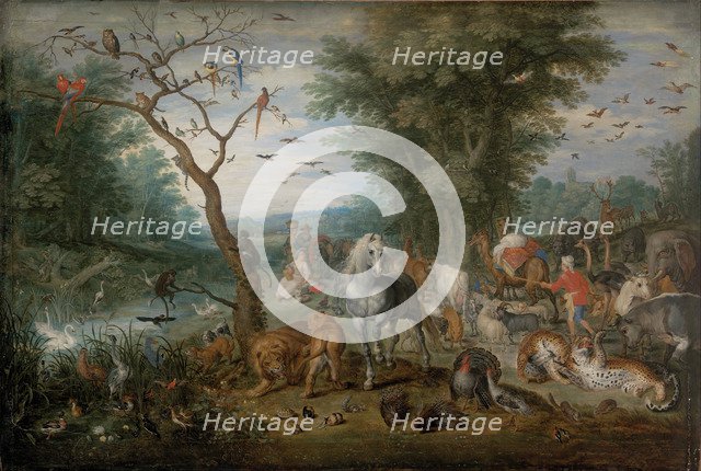 Paradise Landscape with Animals. Artist: Brueghel, Jan, the Younger (1601-1678)