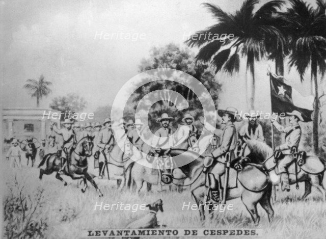 The raising of  Cespedes, (1868), 1920s. Artist: Unknown