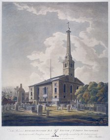 View of the Church of St John Horsleydown, Bermondsey, London, 1799.                             Artist: John William Edy