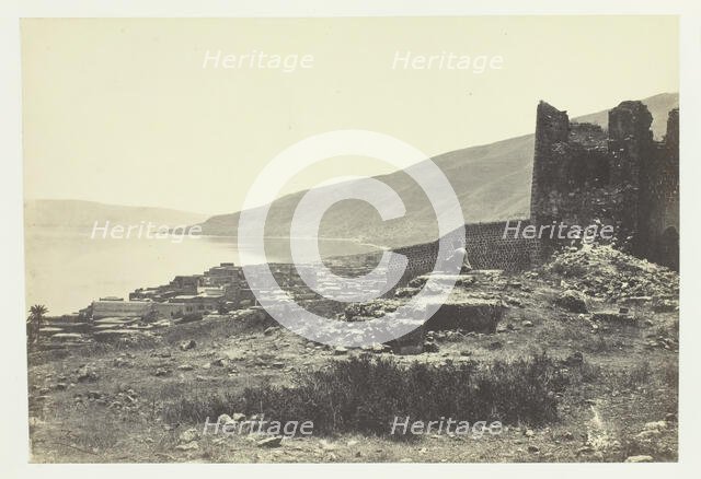 The Town and Lake of Tiberias, from the North, 1857. Creator: Francis Frith.