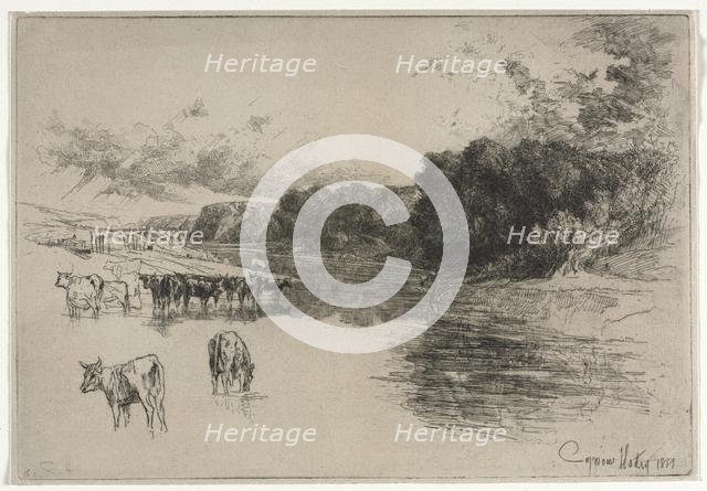 A Lancashire River, 1881. Creator: Francis Seymour Haden (British, 1818-1910).