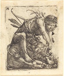 Hercules Overcoming the Nemean Lion, c. 1520/1525. Creator: Albrecht Altdorfer.