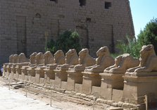 Line of ram-headed sphinxes, temple of Rameses II, Karnak, Egypt, 13th century BC. Artist: Unknown