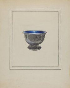 Pewter Salt or Sugar Bowl, c. 1936. Creator: Sara Garfinkel.