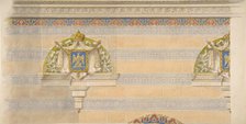 Design for Upper Wall Decoration, Farnborough, England, 1880-86. Creators: Jules-Edmond-Charles Lachaise, Eugène-Pierre Gourdet.