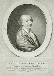 Portrait of the Miniaturist, Christian Friedrich Carl Kleemann, 1789. Creator: Abraham Wolfgang Küfner.