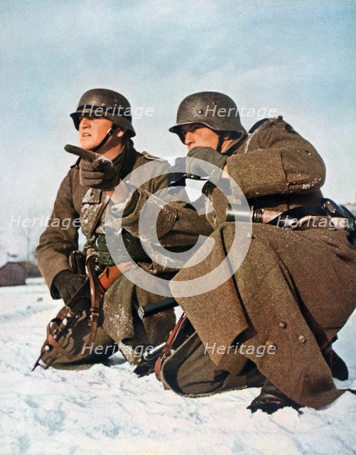 German soldiers, World War II, 1942. Artist: Grimm