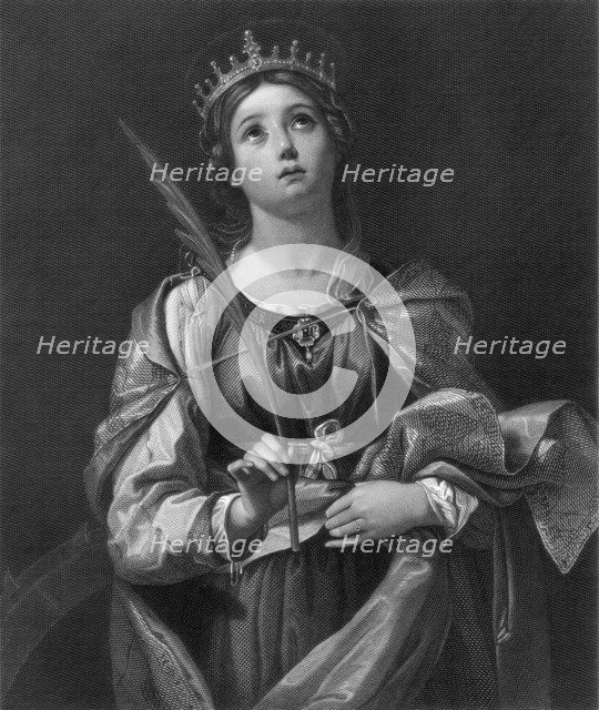 St Catherine, 19th century.Artist: F Knolle