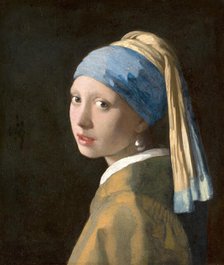 Girl with a Pearl Earring, 1665. Creator: Jan Vermeer.