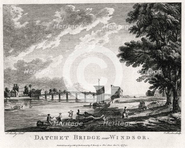 Datchet Bridge near Windsor, Berkshire, 1774. Artist: Michael Angelo Rooker