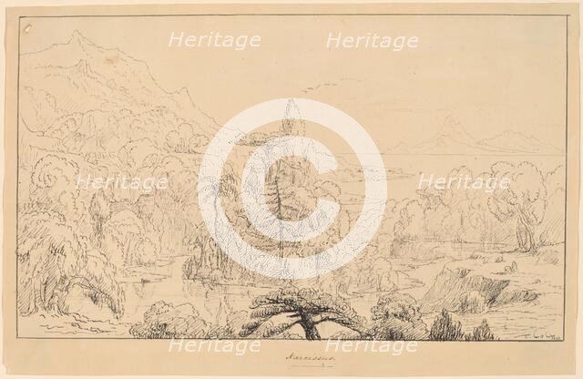 Narcissus [recto], 1828. Creator: Thomas Cole.