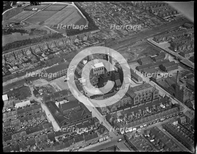 Barrow Corporation Electricity Works and environs, Barrow-in-Furness, Cumbria, c1930s. Creator: Arthur William Hobart.