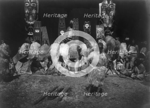An incident of the Winter Dance-Nakoaktok, c1914. Creator: Edward Sheriff Curtis.