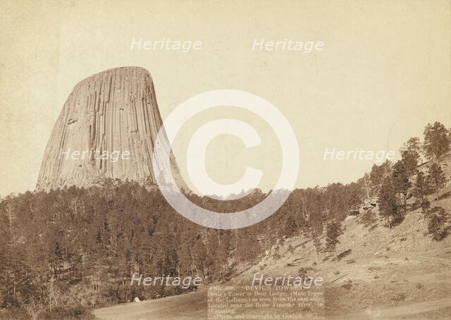 Devil's Tower Devil's Tower or Bear Lodge (Mato [ie Mateo] Tepee of the ..., 1888. Creator: John C. H. Grabill.