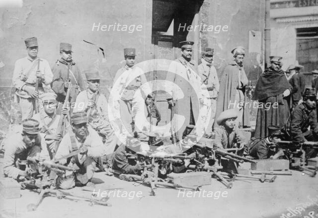 Machine gunners, City of Mexico, 1913. Creator: Bain News Service.