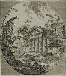 Temple of Augustus, n.d. Creator: Jean Baptiste Le Prince.