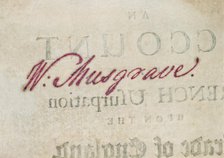 Collection stamp of Sir William Musgrave, late 18th century. Creator: Unknown.