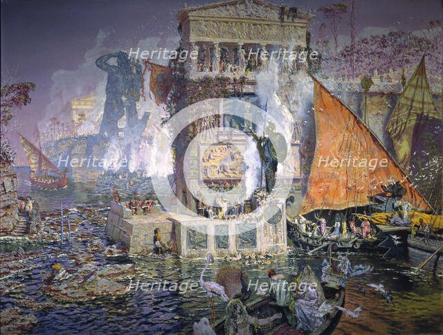 The Colossus of Rhodes, 1914. Creator: Muñoz Degraín, Antonio (1840-1924).