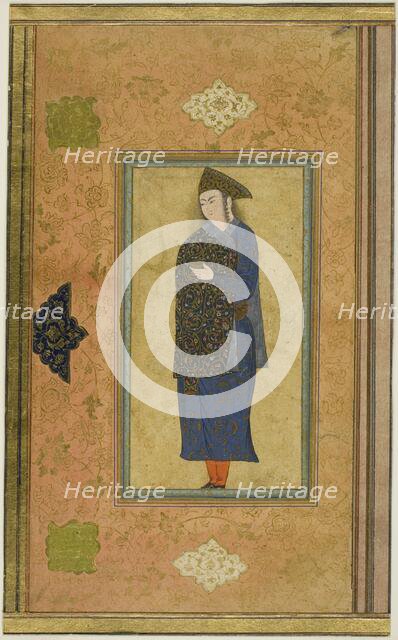 Portrait of a Young Prince, Safavid dynasty (1501-1722), c.1600/1630. Creator: Unknown.