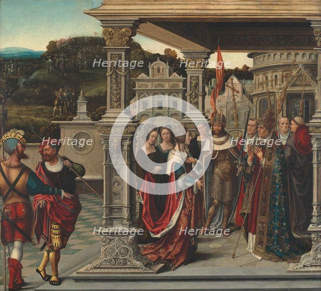 Saint Helena before the Pope in Rome, ca 1510-1520. Creator: Orley, Bernaert, van (1488-1541).