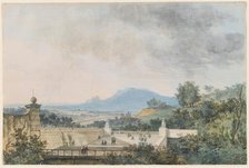 Panoramic View across a Terraced Park, 1780/1790. Creator: Louis Gabriel Moreau.