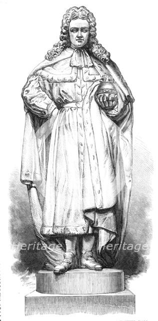 Statue of William III., by T. Woolner, in Westminster Hall, 1868. Creator: Unknown.