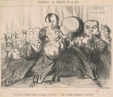 Troisième et dernière séance du congrès ..., 19th century. Creator: Honore Daumier.