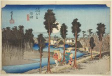 Numazu: Twilight (Numazu, tasogare zu), from the series "Fifty-three Stations of the..., c. 1833/34. Creator: Ando Hiroshige.