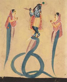 Krishna as Kali Worshipped by Radha, 1800s. Creator: Unknown.
