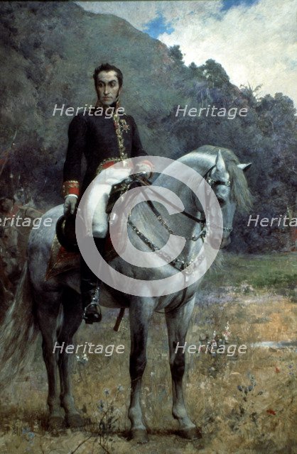 Simon Bolivar 'El Libertador' (1783-1830), soldier and hero of the American Revolution.