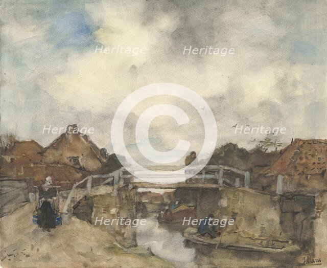 Dutch Canal, Rijswijk, second half 19th century. Creator: Jacob Henricus Maris.