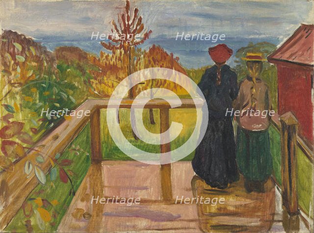 On the Veranda, 1902. Creator: Edvard Munch.