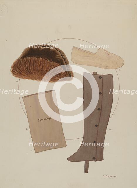 Costume Accessories: Worn by T. Jefferson, c. 1936. Creator: Syrena Swanson.