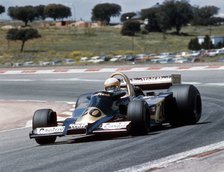 Jody Scheckter racing a Wolf-Cosworth WR2, Spanish Grand Prix, Jarama, Spain, 1977. Artist: Unknown