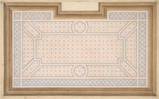 Design for a ceiling, 1860-1900. Creators: Jules-Edmond-Charles Lachaise, Eugène-Pierre Gourdet.