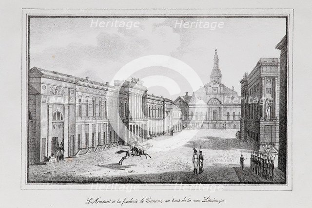 View of the Arsenal and the Foundry in St. Petersburg  (Series Views of Saint Petersburg), 1820s. Artist: Pluchart, Alexander (1777-1827)