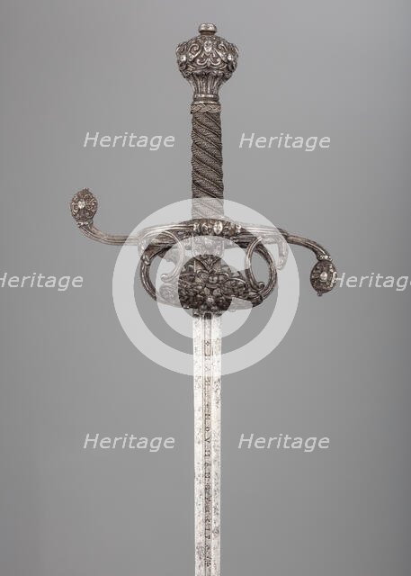Rapier, hilt, probably British; blade, German, Solingen, hilt, ca. 1630-40; blade, 17th century. Creator: Johannes Moum.
