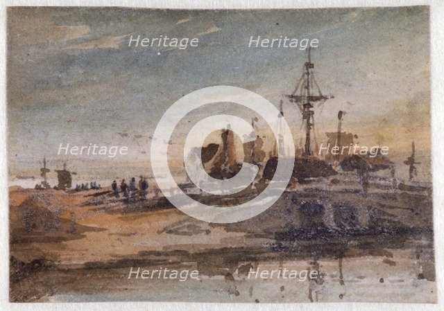 'Coastal Scene', c1798-1842.     Artist: John Varley I