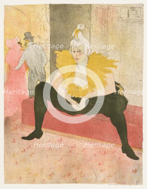 Elles: The Seated Clown, Mlle Cha-u-Ka-o , 1896. Creator: Henri de Toulouse-Lautrec (French, 1864-1901).