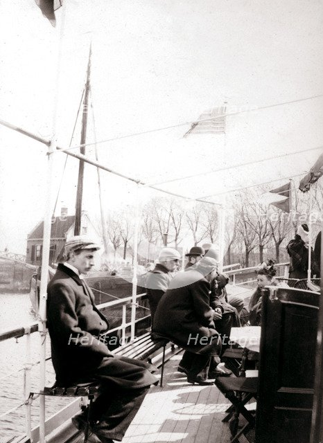 Boat passengers, Broek, Netherlands, 1898.Artist: James Batkin