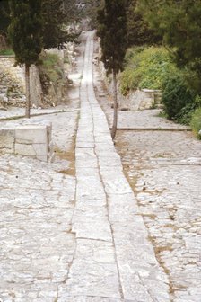 'Royal Road' leading to Minoan Palace at Knossos, Crete, c15th century BC. Artist: Unknown.