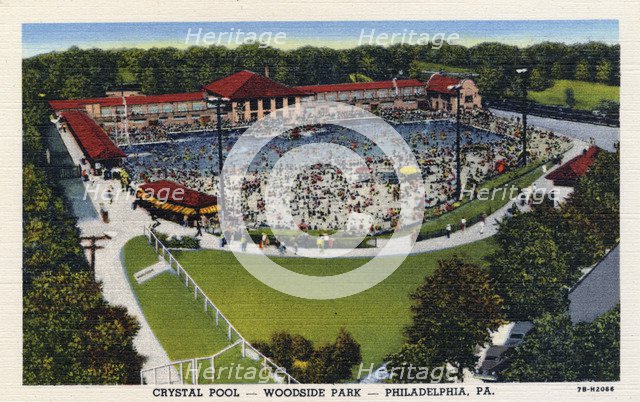 Crystal Pool, Woodside Park, Philadelphia, Pennsylvania, USA, 1947. Artist: Unknown