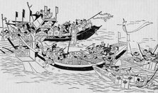 The attempted Mongol invasion of Japan, 1281 (1907). Artist: Unknown.