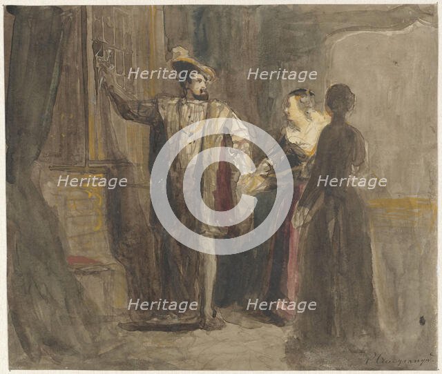 Scene from the life of King Francis I of France, 1822-1880. Creators: King Francis I of France, Reinier Craeyvanger.